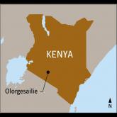 肯尼亚,地图显示的位置Olorgesailie领域网站。图片由卡伦卡尔工作室。
